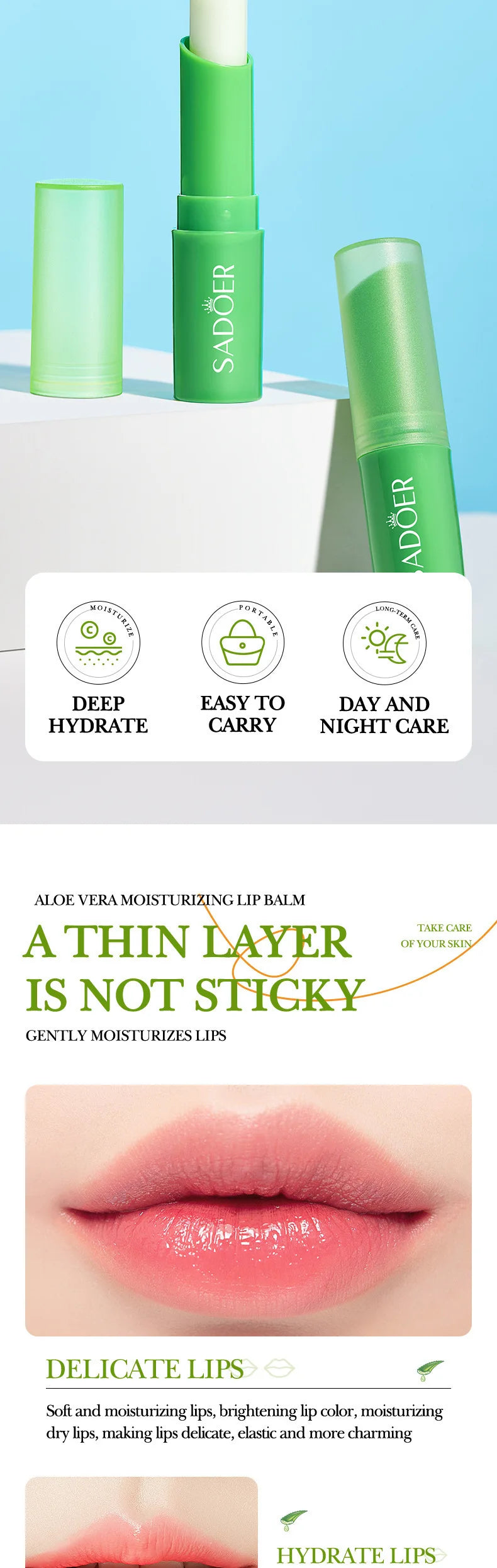 SADOER Aloe Lip Balm