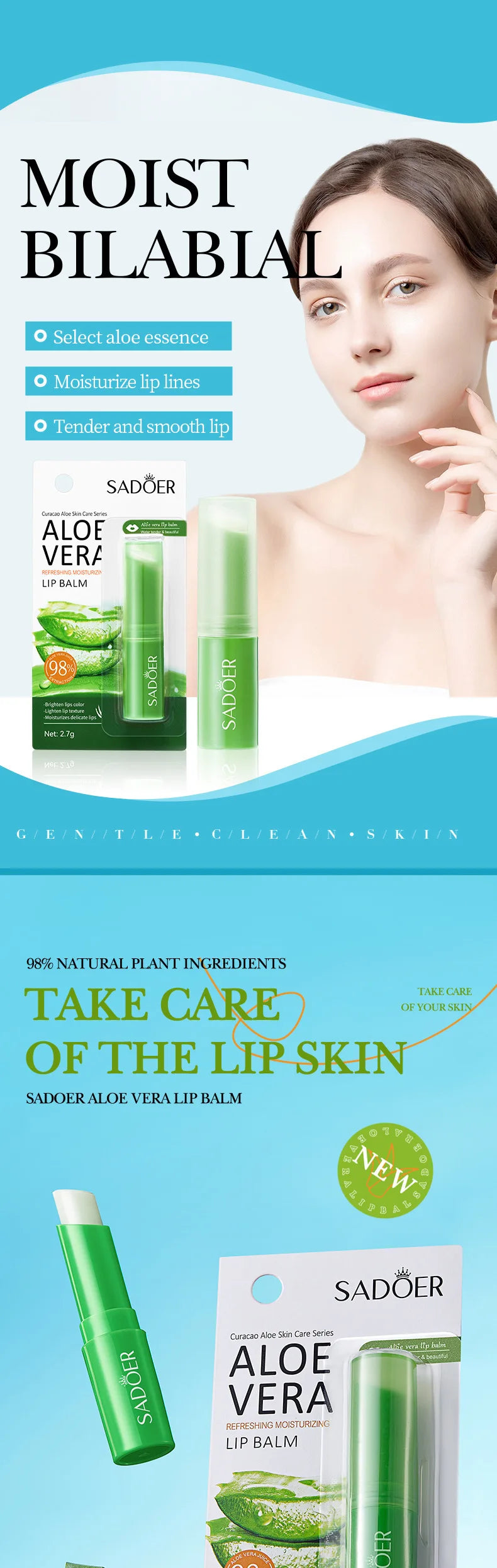 SADOER Aloe Lip Balm